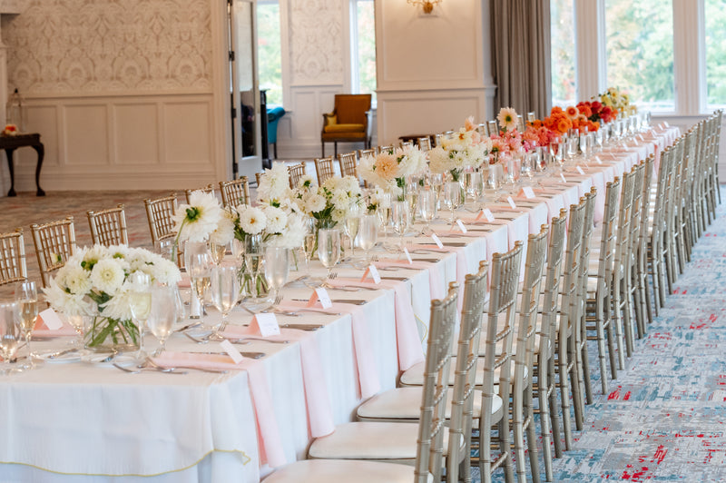 Banquet table, full view