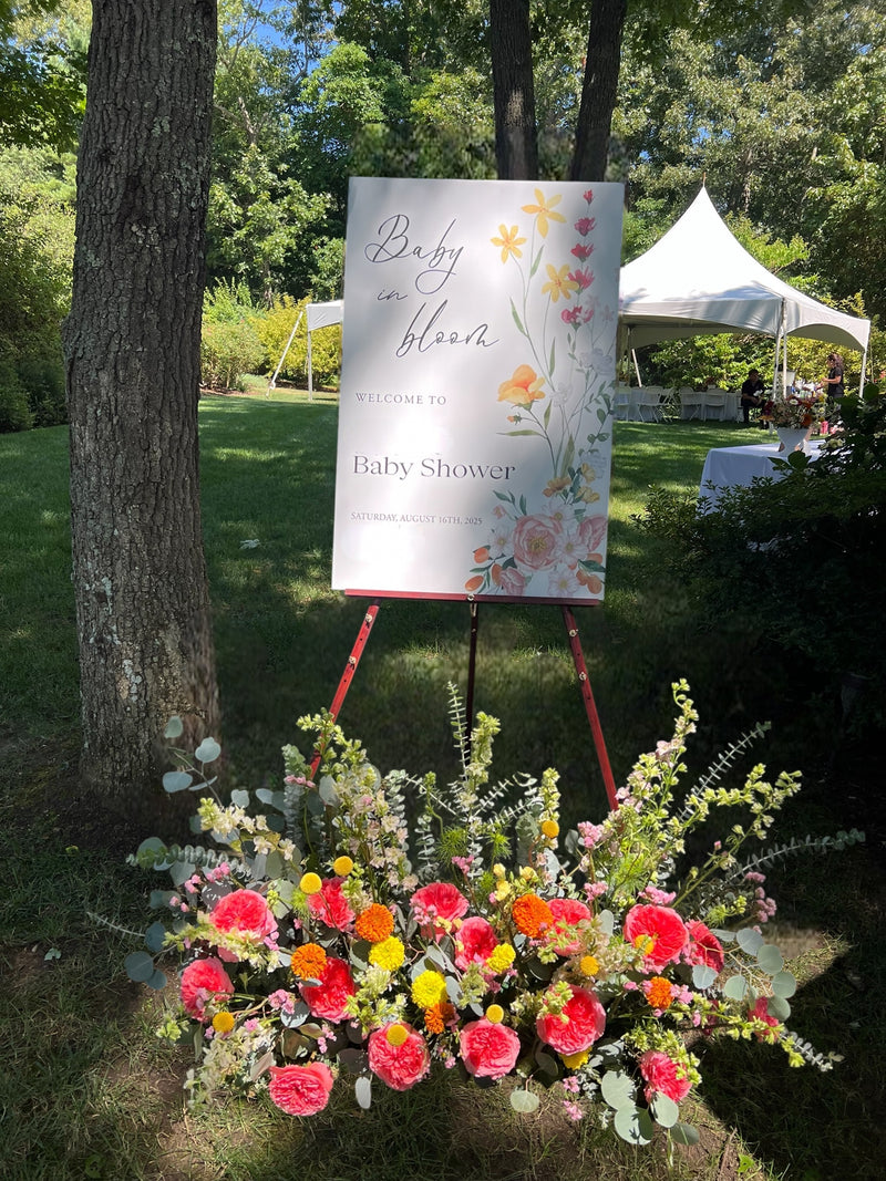 "Baby in Bloom" easel install